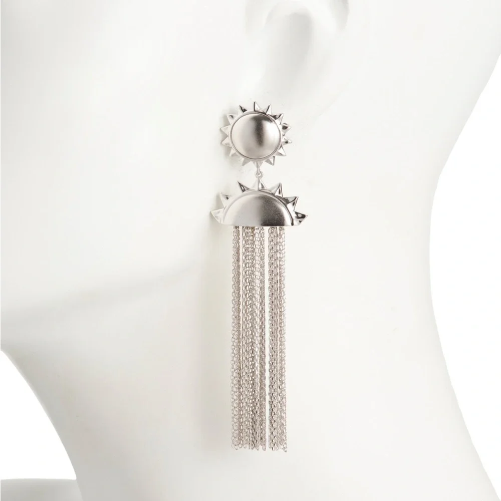 Kendra Scott “Sienna sun” Rhodium earrings new with tag